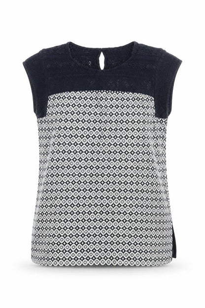 Marks & Spencer Women’s Blue Geometric Tunic Blouse Size 8