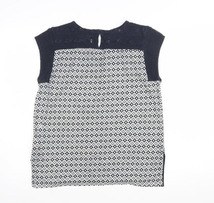 Marks and Spencer Women’s Blue Geometric Tunic Blouse Size 8