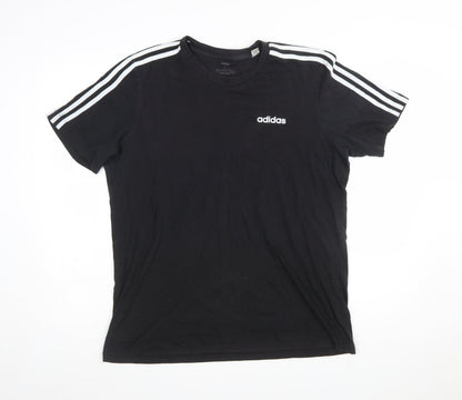 adidas Men's Black L Short Sleeve Crew Neck Sports T-Shirt