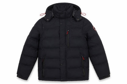 Tokyo Laundry Men's Black Hooded Puffer Jacket S Waterproof Winter Coat