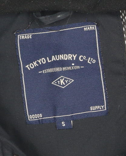 Tokyo Laundry Men's Black Hooded Puffer Jacket S Waterproof Winter Coat