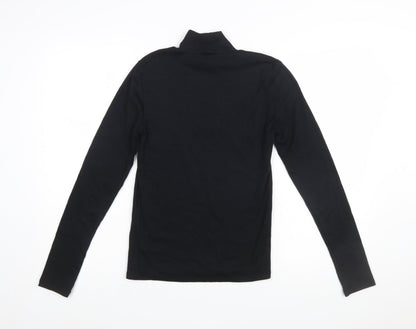 GAP Women's Black Modern Turtleneck Long Sleeve Top Size S