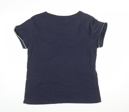 Weird Fish Women's Blue Cotton Short Sleeve T-Shirt Size 16