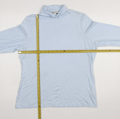 Marks and Spencer Women Blue Roll Neck Long Sleeve Jumper Size 20