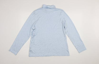 Marks and Spencer Women Blue Roll Neck Long Sleeve Jumper Size 20