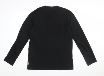 ONLY & SONS Men’s Black Skull Graphic Long Sleeve T-Shirt M