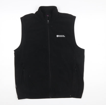 Mountain Warehouse Womens Black Fleece Bodywarmer Waistcoat Size 16