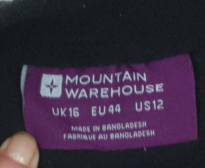 Mountain Warehouse Womens Black Fleece Bodywarmer Waistcoat Size 16