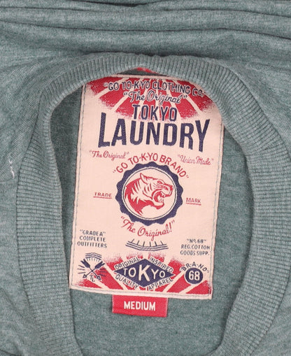 Tokyo Laundry Men's Green Graphic Motorcycle T-Shirt Size M