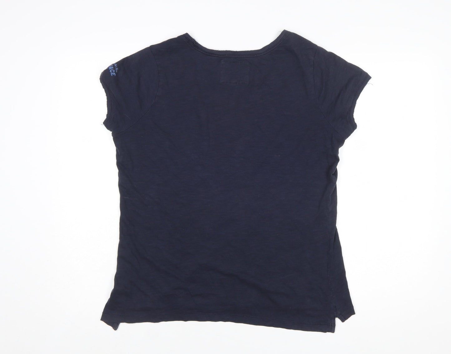 Fat Face Women's Blue Cotton Graphic T-Shirt Size 14