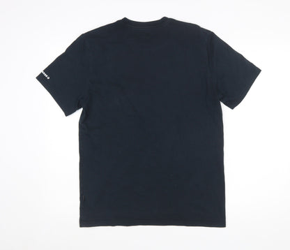Converse Men's Black Graphic Logo Short Sleeve Cotton T-Shirt Size S