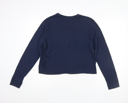 Hollister Womens Navy Blue Long Sleeve Pullover Sweatshirt Medium