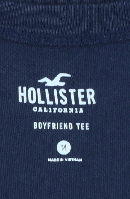 Hollister Womens Navy Blue Long Sleeve Pullover Sweatshirt Medium
