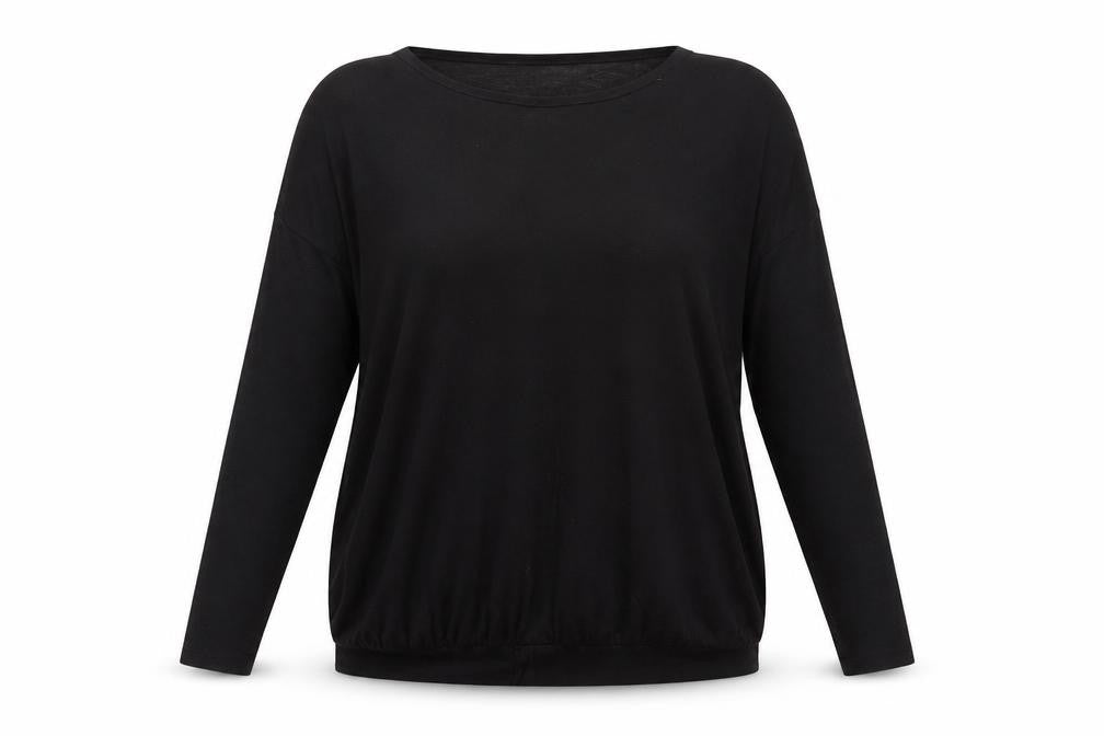 COS Women's Black Cotton Crew Neck Long Sleeve Pullover Jumper Size 8