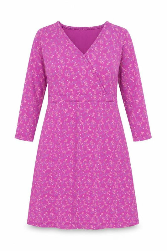 Weird Fish Women's Pink Floral Jersey Wrap Dress Size 10