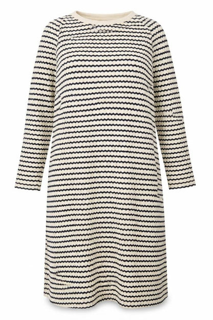 Marks and Spencer Women’s Navy Stripe Petite Shift Dress Size 16