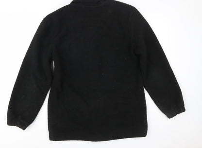 Threadbare Men's Black Fleece Button-Up Jacket Size M