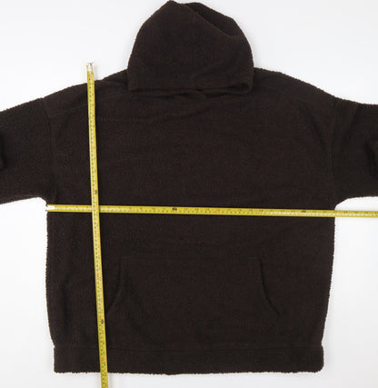 Next Mens Black Fleece Pullover Hoodie Size L Warm Winter Casual