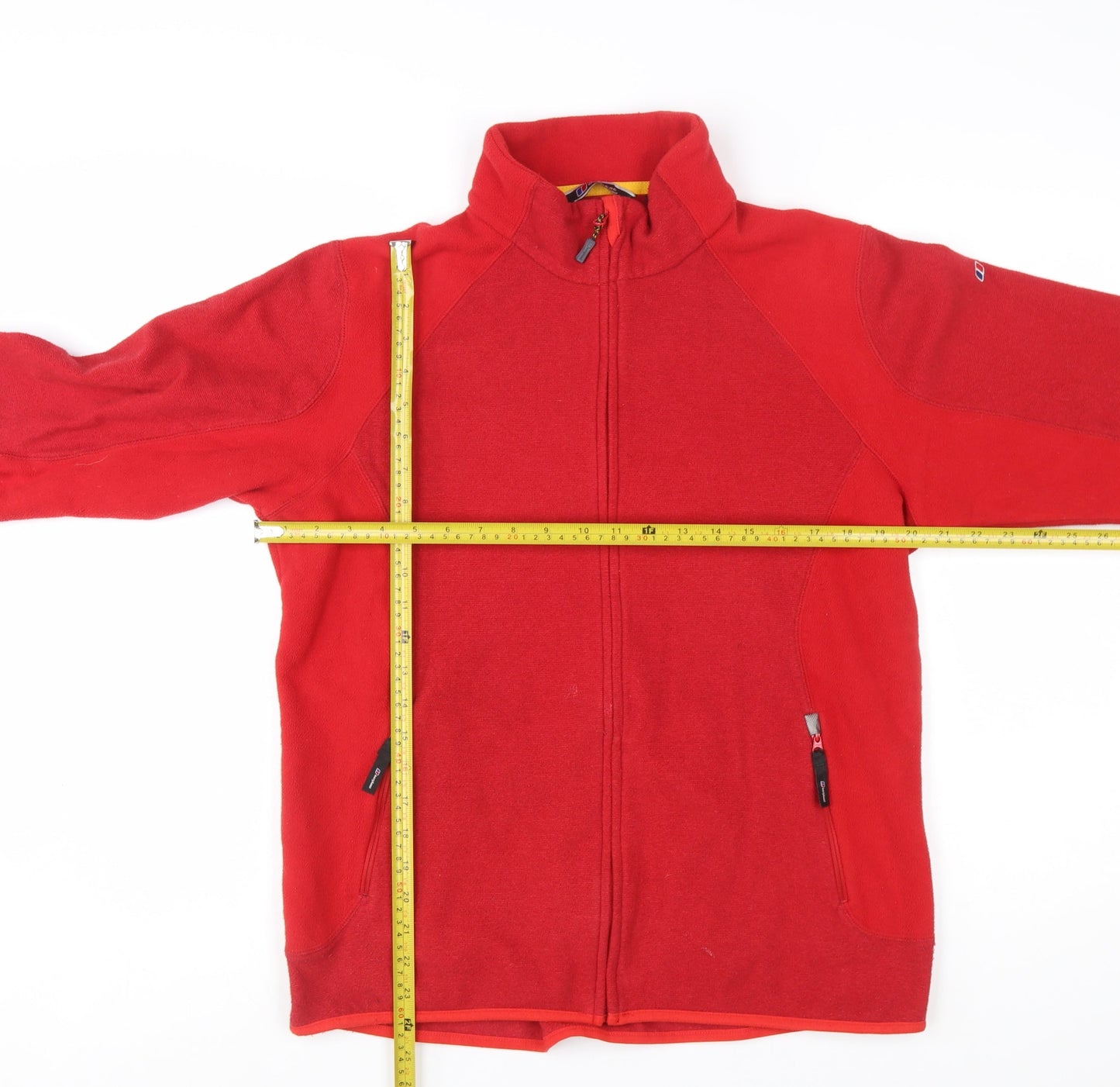 Berghaus Men’s Red Fleece Full Zip Lightweight Outdoor Jacket Size M
