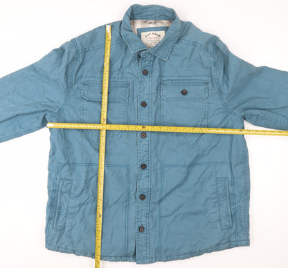 Fat Face Men's Blue 2XL Cotton Button Jacket Casual Lined