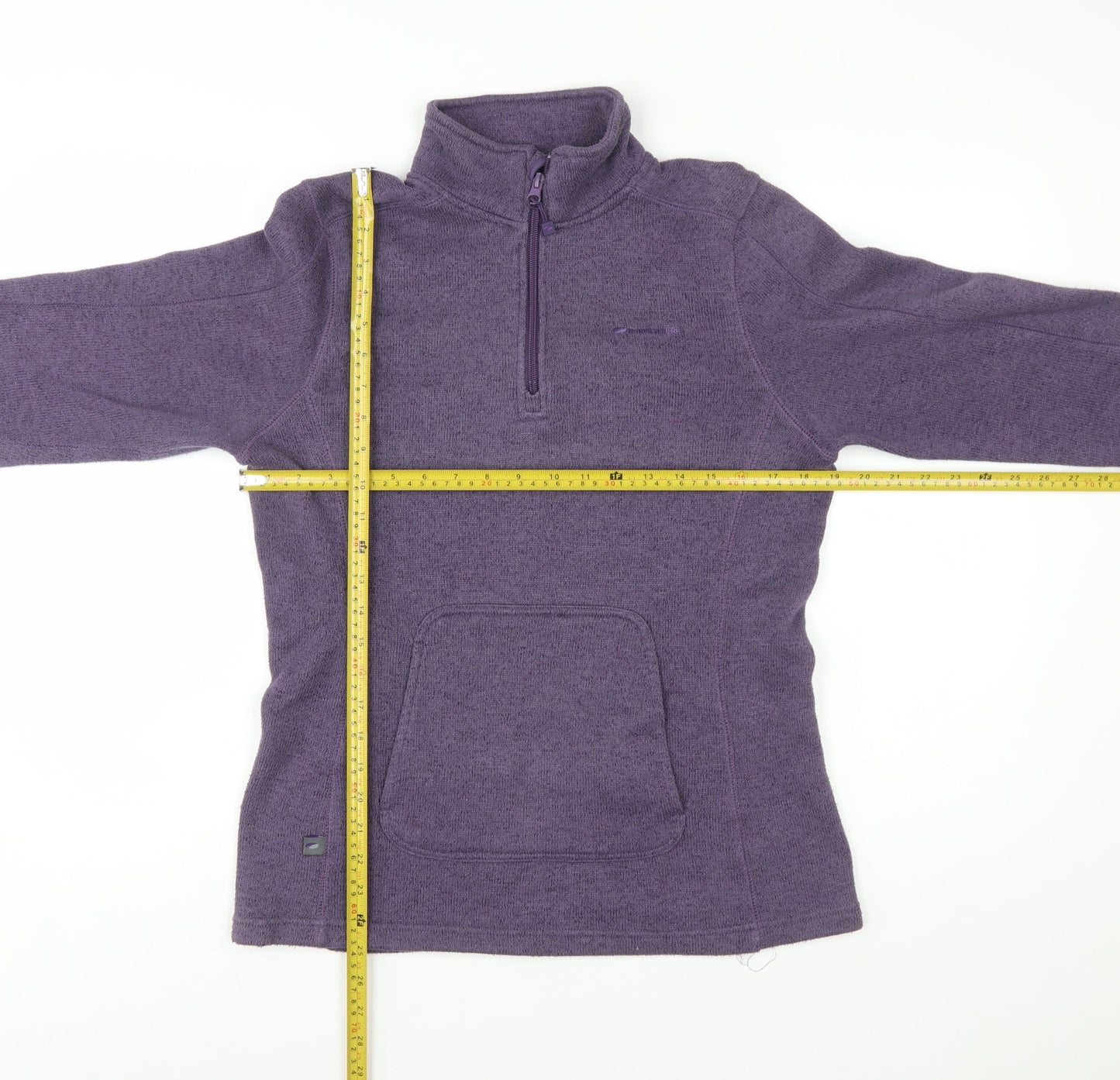 Mountain Life Women's Purple 1/4 Zip Fleece Pullover Sweatshirt Size 12