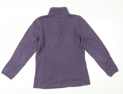 Mountain Life Women's Purple 1/4 Zip Fleece Pullover Sweatshirt Size 12