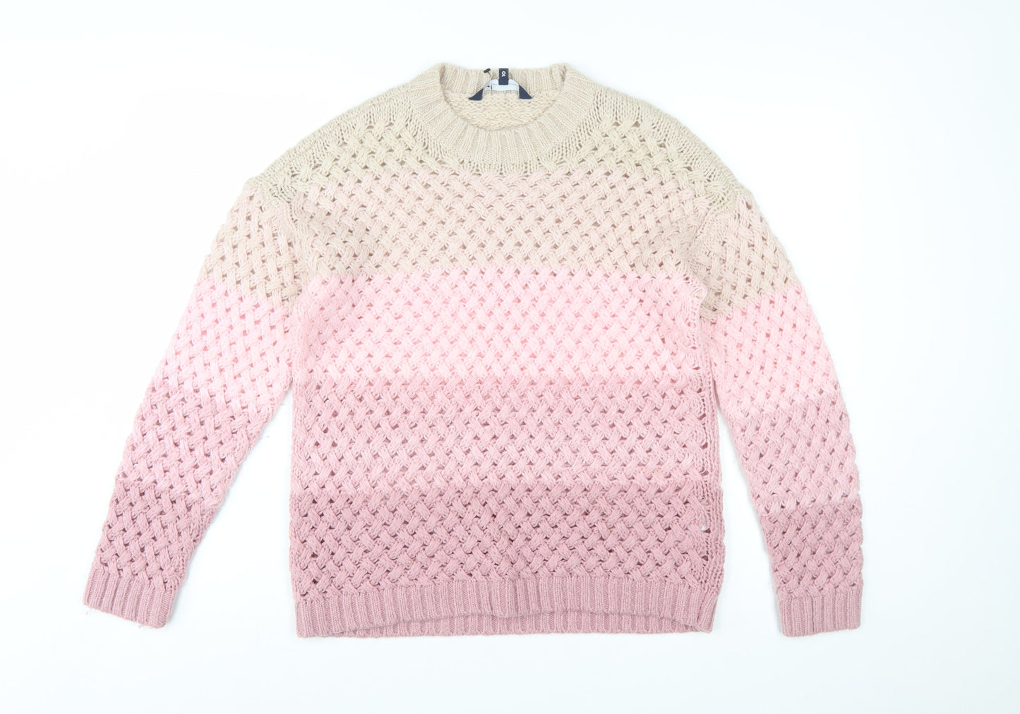 Crew Clothing Women’s Pink Ombre Chunky Knit Jumper Size 10