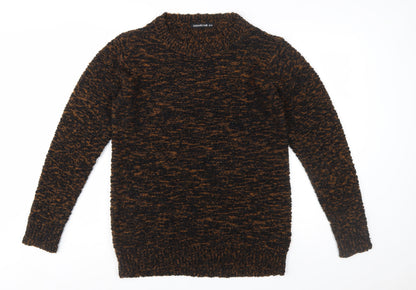 Sugarcane Womens Brown Chunky Knit Crew Neck Jumper UK 14