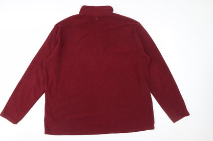 Mountain Warehouse Men's Red XXL Fleece 1/4 Zip Pullover Sweatshirt
