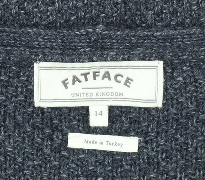 FatFace Women’s Blue Chunky Knit Cardigan Size 14