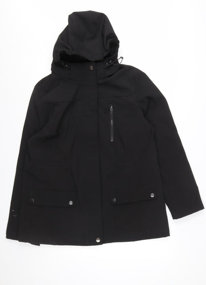 Athletic Works Women's Black Hooded Parka Jacket Size 16