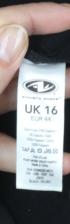 Athletic Works Women's Black Hooded Parka Jacket Size 16