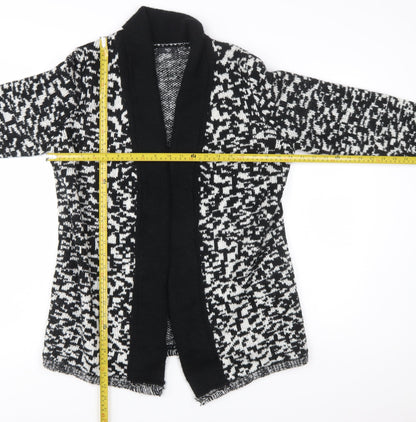 M&Co Women’s Petite Size 14 Black Ivory Knit Cardigan