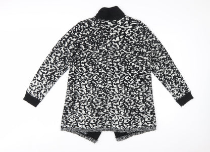 M&Co Women’s Petite Size 14 Black Ivory Knit Cardigan