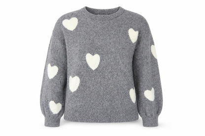 Madewell Women's Grey Heart Pullover Wool Blend Jumper XS
