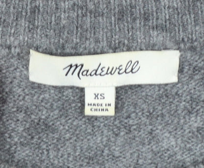 Madewell Women's Grey Heart Pullover Wool Blend Jumper XS