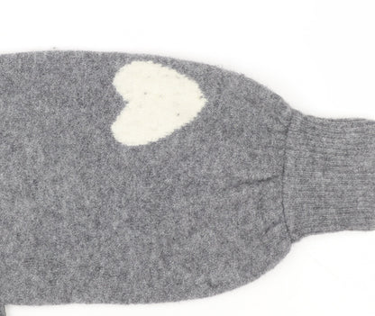 Madewell Women's Grey Heart Pullover Wool Blend Jumper XS