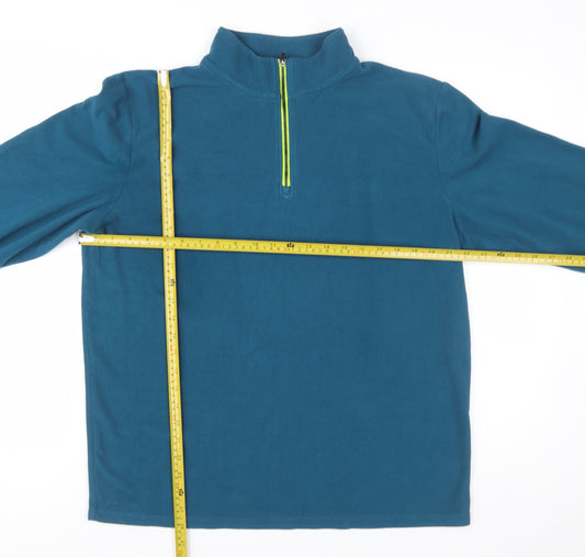 Crane Men's Blue Fleece 1/4 Zip Pullover Sweatshirt Size L