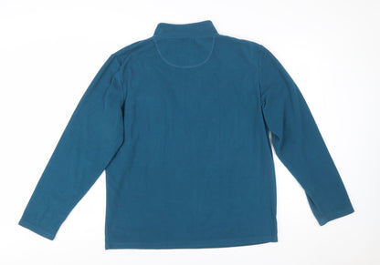 Crane Men's Blue Fleece 1/4 Zip Pullover Sweatshirt Size L