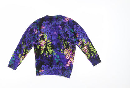 Karen Millen Women's Multicoloured Floral Cardigan Size 10