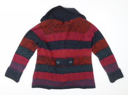 Marks and Spencer Women’s Multicoloured Striped Knit Cardigan L