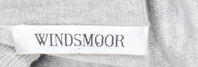 Windsmoor Womens Grey Roll Neck Short Sleeve Cotton Jumper Size M
