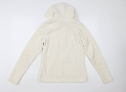 Mountain Warehouse Womens Ivory Fleece Hooded Jacket Size 10