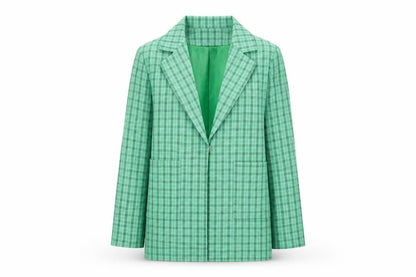 Heartbreak Women's Green Check Blazer Jacket Size 8 Tailored Fit