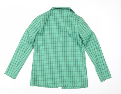 Heartbreak Women's Green Check Blazer Jacket Size 8 Tailored Fit