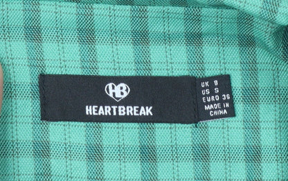 Heartbreak Women's Green Check Blazer Jacket Size 8 Tailored Fit