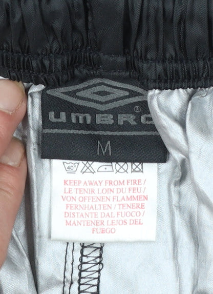 Umbro Men Black Windbreaker Sports Trousers M