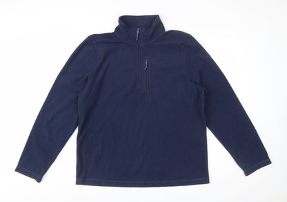 Craghoppers Men's Blue Fleece Pullover Sweatshirt L 1/2 Zip Outdoor