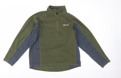 Berghaus Men’s Green Fleece 1/2 Zip Pullover Sweatshirt L Outdoor