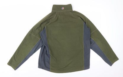 Berghaus Men’s Green Fleece 1/2 Zip Pullover Sweatshirt L Outdoor